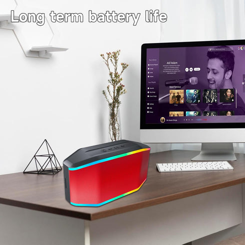Bluetooth Speaker, Portable Wireless Speaker Waterproof IPX7 Bluetooth Speakers Loud Stereo Sound with LED Light TWS Speakers Suitable for Travel,...