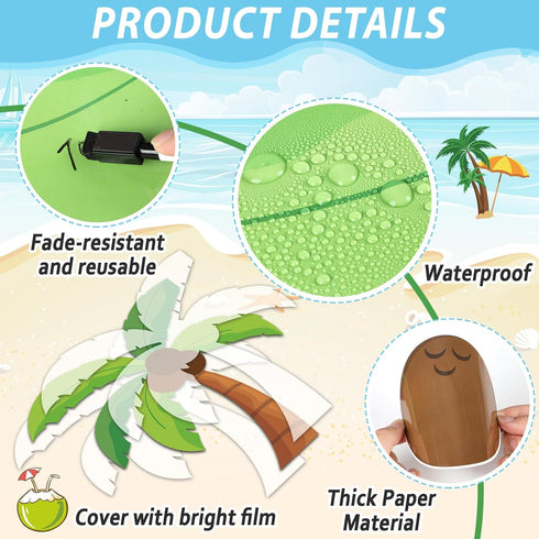 Summer Bulletin Board Summer Classroom Decoration Letter Palm Tree Cutouts Chicka Chicka Boom Boom Bulletin Board for Teachers Students Hawaiian P...