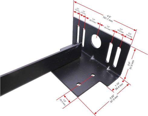 Tech Team #00712 Bed Frame Extension Set, Extend a Metal Bedframe to Meet a Headboard or Footboard, 2 Pieces, Hardware Included...