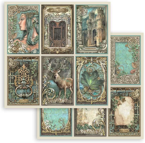 Stamperia Scrapbooking Pad-Magic Forest, Multicoloured, 12 x 12 inches...