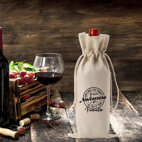 YUANHAO Best Friends Wine Bag, Friendship Gifts for Bestie Friends, Thanksgiving Christmas Appreciation Gifts for Coworker, Sometimes You Forget Y...