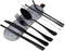 Travel Utensils with Case, 8Pcs Portable 304 Stainless Steel Flatware Set for Camping Picnic Office, Travel Camping Cutlery(Black)...
