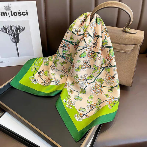 Fashion Hair Scarf for Women Soft Silk Feeling Head Scarves Head Wrap Square Bandanas 27.5× 27.5 inches...
