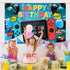 Video Game Party Supplies Happy Birthday Gaming Banner Game on Birthday Party Backdrop,Video Game Backdrop Gaming Party Props Party Accessory Part...