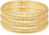 3 pcs Chunky Gold Bracelet Bangle Adjustable Wide Wristband Bracelets Set 18K Gold Plated Stretch Bangles for Women Men Trendy...