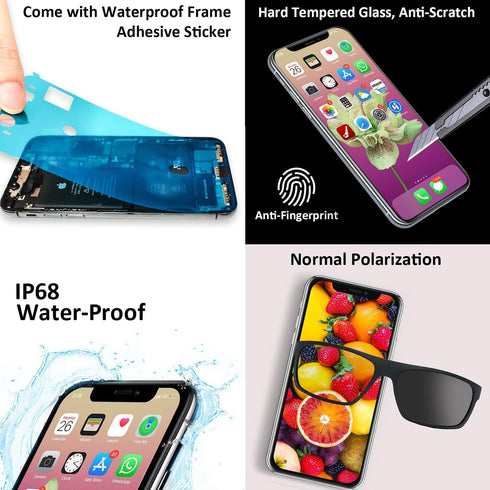 Brinonac for iPhone 11 LCD Screen Replacement Kit,6.1 inch 3D Touch Screen Display Digitizer Frame Assembly Set with Repair Tools,Adhesive and Tem...