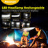 LED Headlamp Rechargeable 2PCS - 230° COB Super Bright Head Lights for Forehead, Hard hat Light for Adults, USB C Headband Flashlight for Work, Hi...