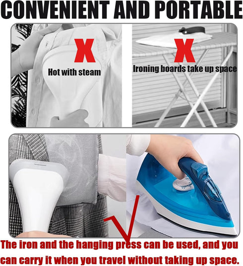 Garment Steamer Ironing Gloves for Clothes - Waterproof Anti Steam Glove, Anti Steam Mitt with Finger Loop Heat Resistant Ironing Board for Clothe...