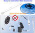 12MM 5PIN RGBW LED Strip Connector Kit with 16.4FT Extension Cable,4PCS Gapless Connectors,5 pin Male Connector Wire Cable,L-Shape Connectors,Stri...