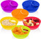 Weewooday Snack and Dip Bowls, Chips Serving Bowls Anti Soggy Divided Bowl plastic Stackable Dish Microwave and Dishwasher Safe Container for Chip...
