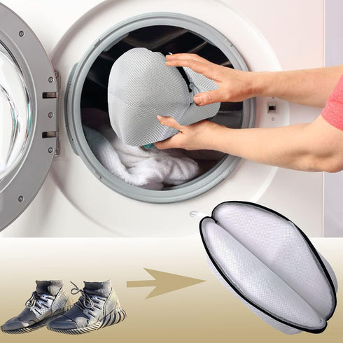 Set of 4 Shoe Laundry Bag for Washing Machine Sneaker Bag for Washing Machine Mesh Shoe Laundry Bags Wash & Protect Sneakers, Running Shoes, Cloth...