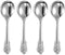 KEAWELL Gorgeous Round Soup Spoon, Set of 4, 18/10 Stainless Steel, Luxury Bouillon Spoon, Dishwasher Safe, Fine Mirror Polished (Silver)...