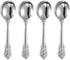 KEAWELL Gorgeous Round Soup Spoon, Set of 4, 18/10 Stainless Steel, Luxury Bouillon Spoon, Dishwasher Safe, Fine Mirror Polished (Silver)...