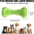 Dog Chew Toys for Aggressive Chewers, Tough Indestructible Dog Toys with Bleef Flavor Interactive Dog Toys Natural Rubber Squeaky Dog Food Toys Ch...
