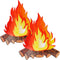 2 Set Fake Fire 12 Inch Tall Artificial Fire Fake Flame Paper 3D Decorative Cardboard Campfire Centerpiece Flame Torch for Campfire Party Decorati...