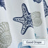 Kitchen Valances for Windows 54" x 15" Multicolor Starfish Seashell Conch Window Valances for Living Room/Kitchen/Bathroom, Rod Pocket, Blue...