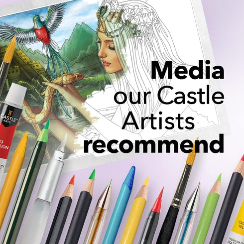 Castle Arts Fantasy Coloring Book | 36 Fantastic Dreamscapes Curated by in-House Artists to Relax You | with Color Reference Guide | No Show-Thru ...