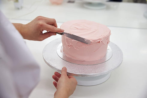 Professional Cake Decorating Tools - Stainless Steel 6.5" Offset Cake Spatula - Icing Spatulas with Wood Handle (6.5 inch)...