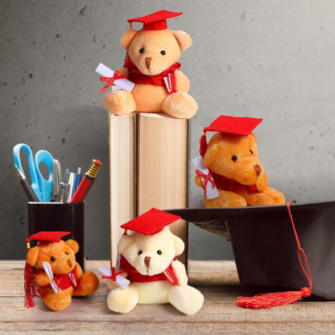 Sumind 6 Pieces Graduation Bears Class of 2024 Graduation Plush Bears Bulk Stuffed Animal Bears with Cap for Kindergarten Primary School College H...