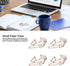 20Pcs Cute Cat Shaped Paper Clips, Metal Animal Shaped Clips, Rose Gold Paperclips for Office, Paper, and Memo...