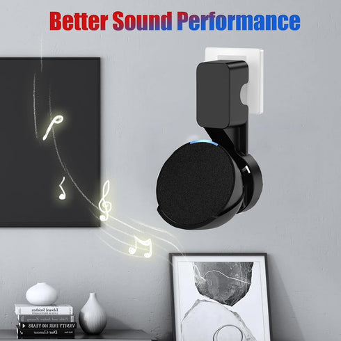 Echo Pop Wall Mount, Outlet Wall Mount Stand for Echo Pop, Holder Mount with Cord Management for Space-Saving, No Messy Cords or Screws, Perfect S...