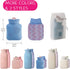 Hot Water Bottle with Cover, HEYPORK Silicone Hot Water Bag for Pain Relief, Cramps, Back, Neck, Feet, Menstrual Cramps (Blue, Short)...