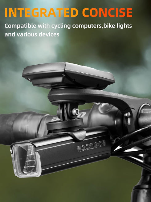 ROCKBROS Out Front Mount Compatible with Garmin, iGPSPORT - Bike Handlebar 1.26’’-1.38’’/ 32-35mm...