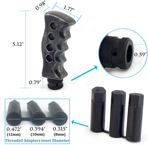 Manual Gear Stick Shifter Handle Automatic Car Shift Head Fit Most MT Transmissions, Gray...