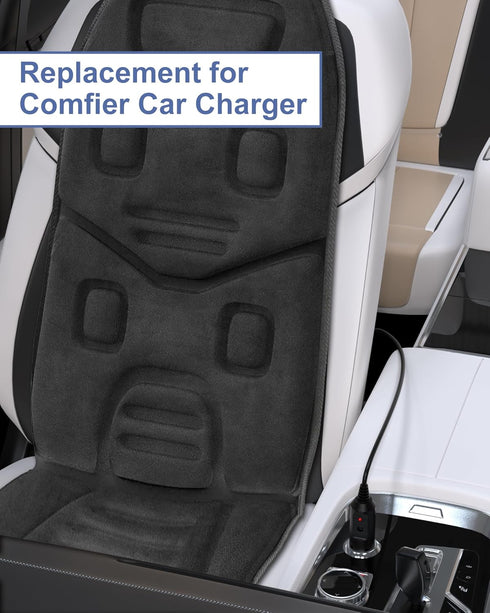 Replacement for Comfier Car Adapter, 12V Car Adapter for All Comfier Car Massage Seat and Back Massager Chair Cigarette Lighter Car Charger Adapte...