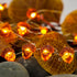 Impress Life Thanksgiving Decoration Acorn String Lights, 10ft Silver Wire 40 LED Battery Powered with Dimmable Remote Timer for Ice Age, Indoor,W...