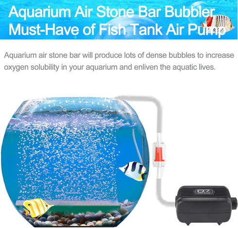 5 PCS Aquarium Air Stone Kit 4 Inch Mini Bubble Bar Square Oxygen Diffuser Release Mineral Airstones for Pumps for Your Fish Tank Oxygenation Need...