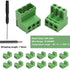 Tnisesm 12Pcs 3 Pin Screw Terminal Block Connector 5.08mm Pitch Pluggable with 3 Pin Phoenix Plug 300V 15A for 28-12AWG Cable...
