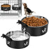 Crate Water Bowl No Spill, 2 Pack Hanging Dog Bowls for Kennel, Kennel Water Bowls Mountable, Dog Food Bowls for Crates, Large Stainless Steel Pet...