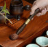 Puer Tea Knife - Stainless Steel Tea Pick with Wooden Handle & Teapot Brush, Vintage Tea Tool for Breaking Puerh Tea Cakes (Dark Brown, 210mm)...