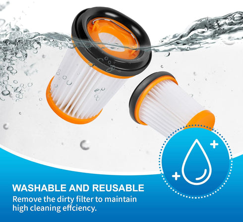 KEEPOW Wandvac Filter Replacement Compatible with Shark WANDVAC Handheld Vacuum WV201 WV200 WV205 WV220, Compare to Part # XHFWV200, 3 Pack...