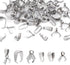 Pandahall 12Pcs 925 Sterling Silver Pinch Bails Snap on Bails Pendant Pinch Clip Bail Clasps Metal Jewelry Clasp for DIY Jewelry Making...