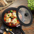 Universal Lid for Pots,Pans and Skillets - Tempered Glass with Heat Resistant Silicone Rim Fits 6", 7" and 8" Diameter Cookware,Black...