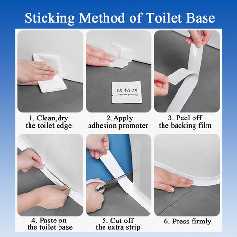 2PC White Caulk Tape for Bath and Kitchen, Peel and Stick Caulk Strips for Bathroom Waterproof, Toilet Caulk Strips Self Adhesive Toilet Tape for ...