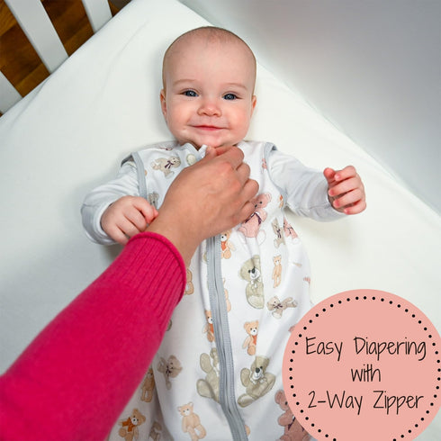 Sleep Sack, 100% Organic Cotton Baby Sleep Sack, 0.5 TOG Sleep Sack Lightweight, 2-Way Zipper Toddler Sleep Sack Soft, 6-12 Months Infant Sleep Sa...