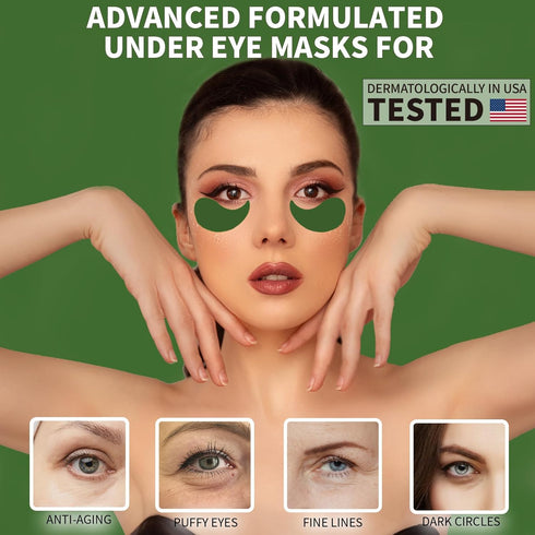 Under Eye Patches 70PCS, Green Tea Eye Patches for Puffy Eyes Treatment, Under Eye Masks for Dark Circles and Puffiness, Non-Irritating Eye Mask S...