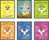 PoyBux Design,Baby Shark Art Poster Drucke, Set von 6 (ungerahmt) (20.3x25.4 cm), Kinderzimmer-Wandkunst-Dekoration, Kinderzimmer Heimdekoration.,...