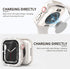 2 in 1 Waterproof Bling Case Compatible for Apple Watch 40mm Screen Protector SE Series 6/5/4, Women Glitter Diamond Rhinestone Bumper Face Cover ...