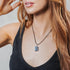 Ayana Crystals Angelite Necklace - Wire Wrapped Healing Crystal Pendant for Serenity & Protection - Handmade Reiki Jewelry with Adjustable Cord...