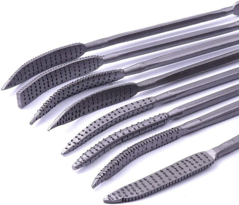 Wood Files and Rasps 8 PCS 5.5 X 200mm Double Ended Riffler Wood Rasp File Set Riffler File Set Woodworking Carving Rasping Coarse Rasps and Files...