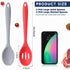 Boao 4 Pcs Silicone Cooking Spoons Set Silicone Serving Spoon Silicone Nonstick Mixing Spoons Slotted Spoons Large Nonstick Heat Resistant Spoons ...