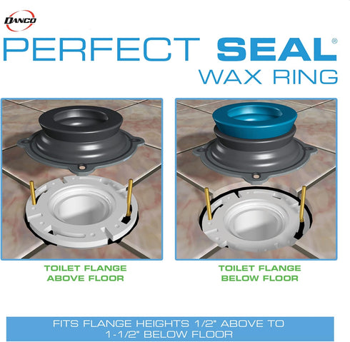 Danco Perfect Seal Toilet Wax Ring with Bolts (10826X)...