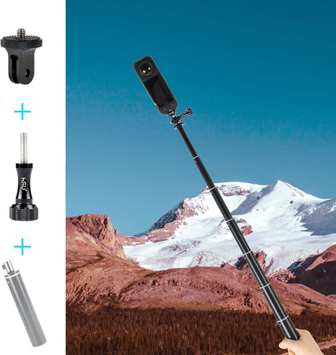 HSU Aluminum Camera Tripod Mount Adapter, 1/4"- 20 Camera Mount with Aluminum Thumbscrew, Tripod Adapter Compatible with Insta360 X4/X3/X2/X/RS/R/...