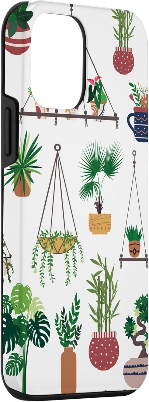 iPhone 12 mini Indoor and Outdoor Plant Illustrations | Boho Nature Art Case...