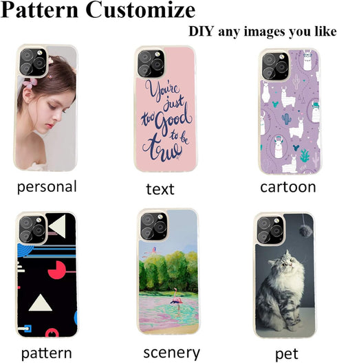 JUSTRY 5PCS Clear Sublimation Blanks Phone Case Bulk Covers Compatible with Apple iPhone 13 Pro, 6.1 Inch (2021),Easy to Sublimate DIY,2 in 1 2D S...