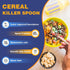 Fathers day Gifts for Dad Laser Engraved Cereal Killer Spoon Scoop, Real Deal for Cereal Lover, Tablespoon Size, Pragmatic Gift for Dad Who Wants ...